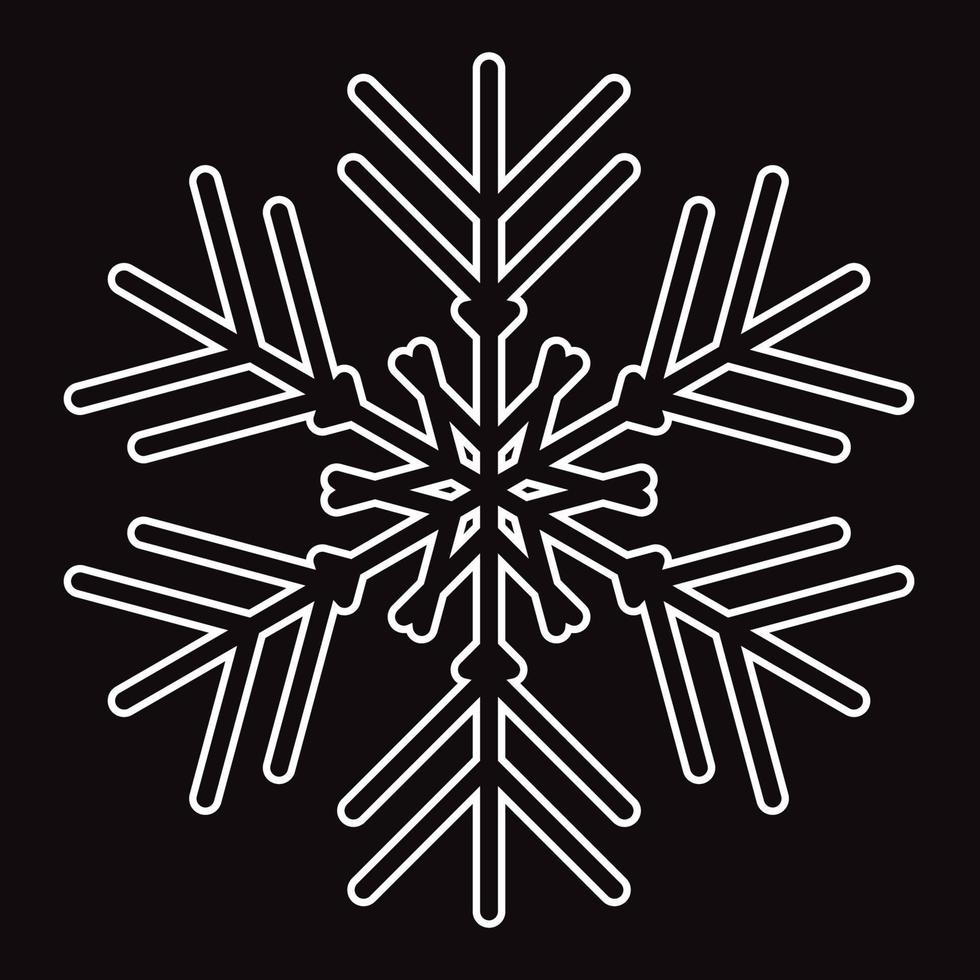 Snowflake icon isolated. Vector illustration for web