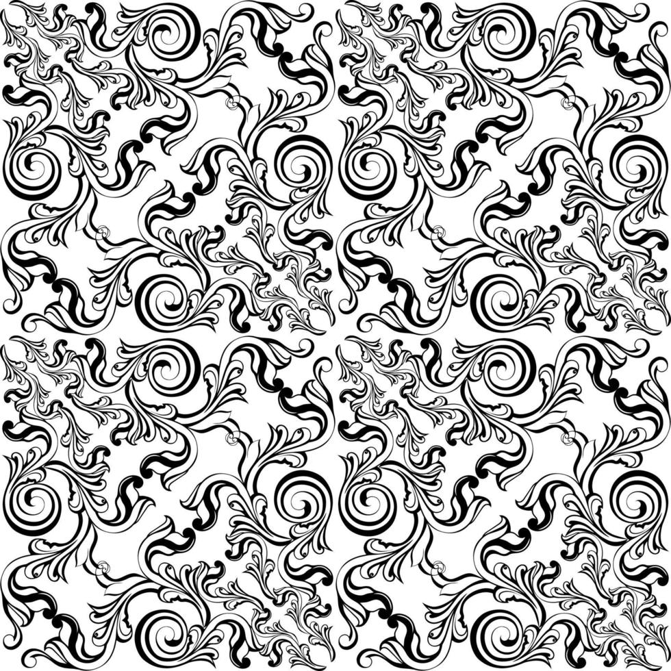 Vector damask vintage baroque scroll ornament swirl. Victorian monogram heraldic shield swirl. Retro floral leaf pattern border foliage antique  acanthus calligraphy engraved tattoo. seamless pattern