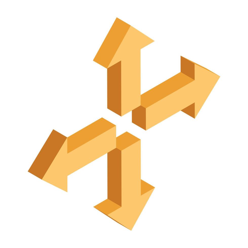A trendy vector design arrow
