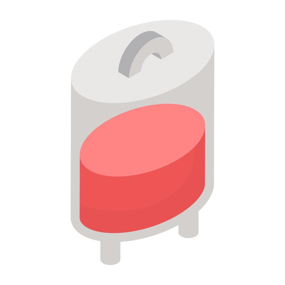 Modern design icon of blood bag vector