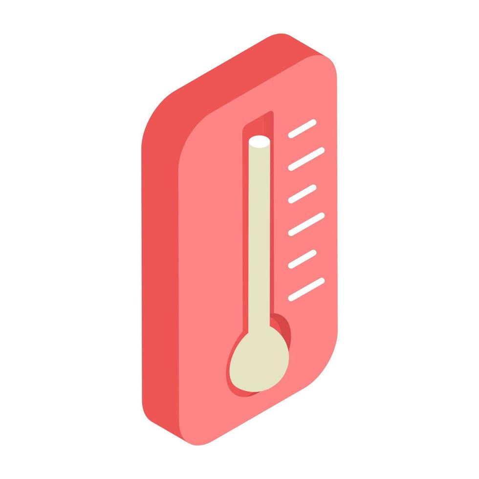 An editable design icon of digital thermometer vector