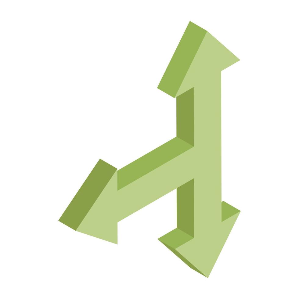 A trendy vector design arrow