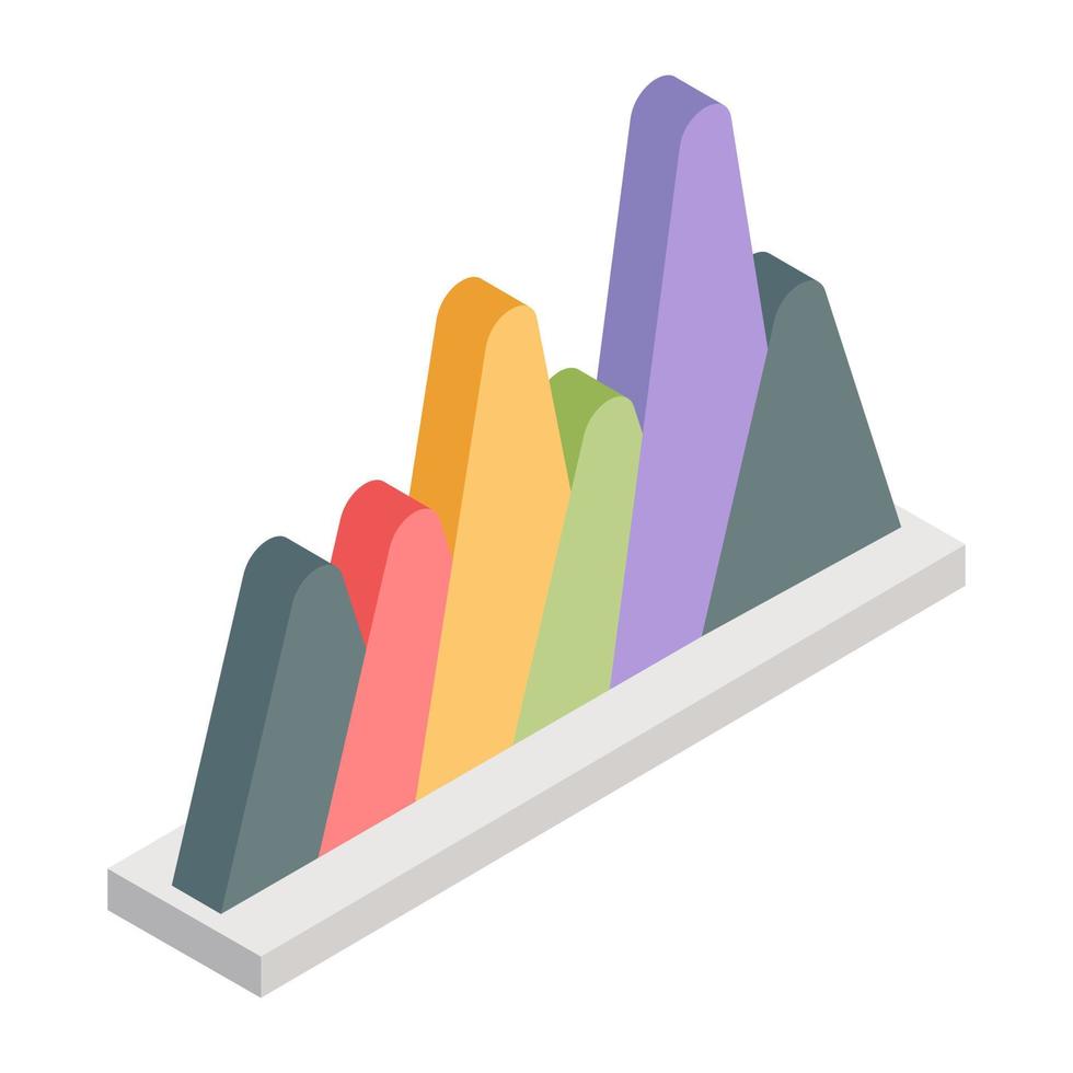 Creative design icon of chart vector