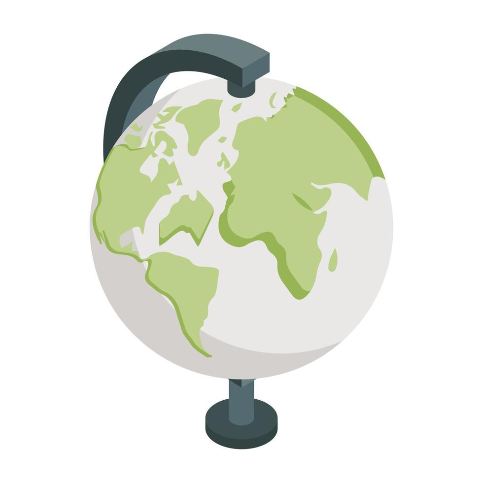 Modern style icon of table globe vector