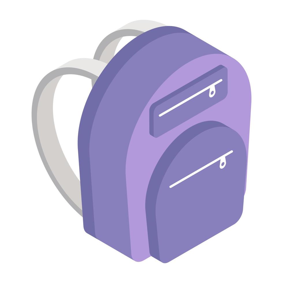 Trendy vector design of backpack