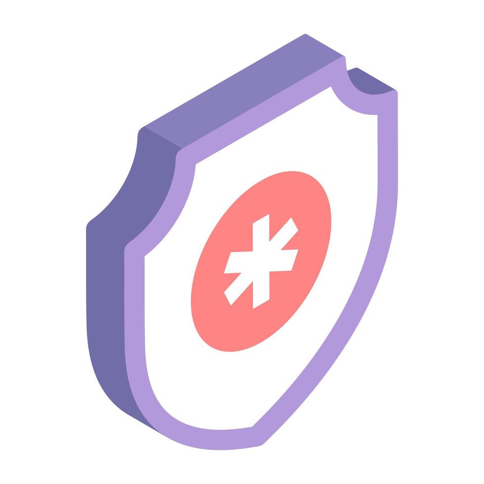 Editable design icon of medical insurance vector
