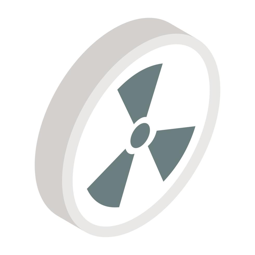 Trendy vector design of radioactive sign