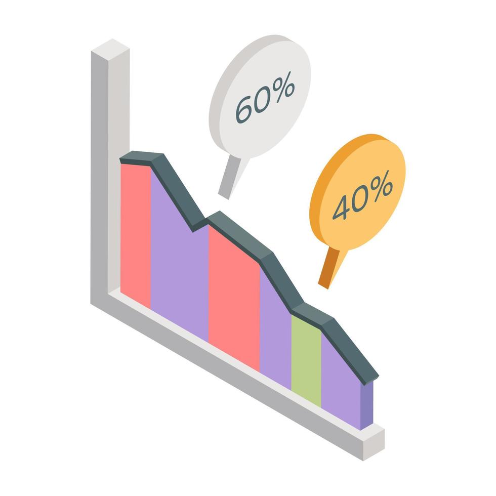 Creative design icon of chart vector