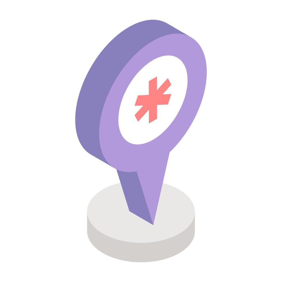 Medical location icon in unique design vector