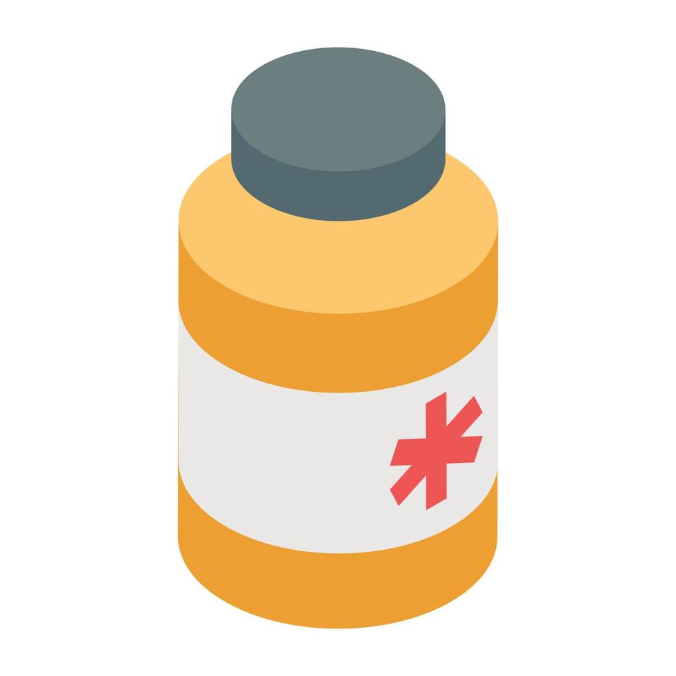 un icono de diseño único de botella de drogas vector