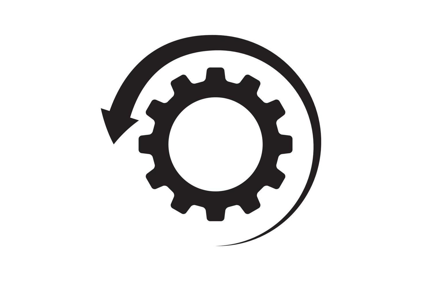 Setting icon vector with work cog gear element. Cogweel mechanism symbol.