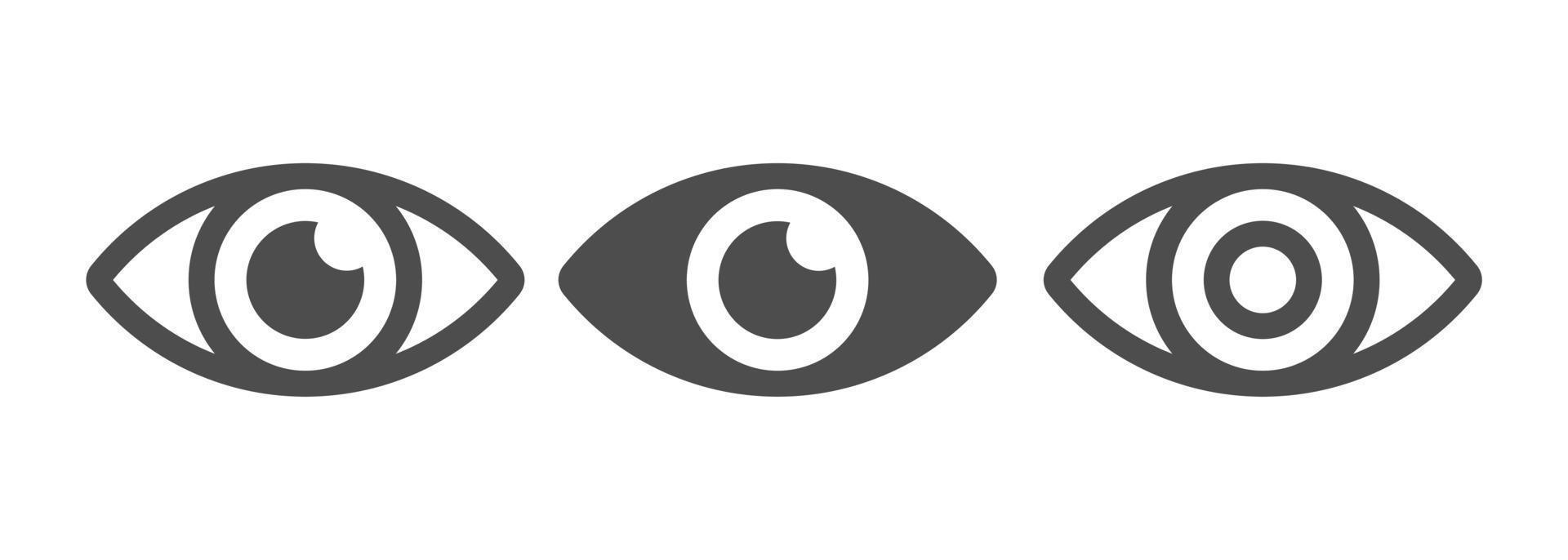 ojo icono simple sobre fondo blanco vector