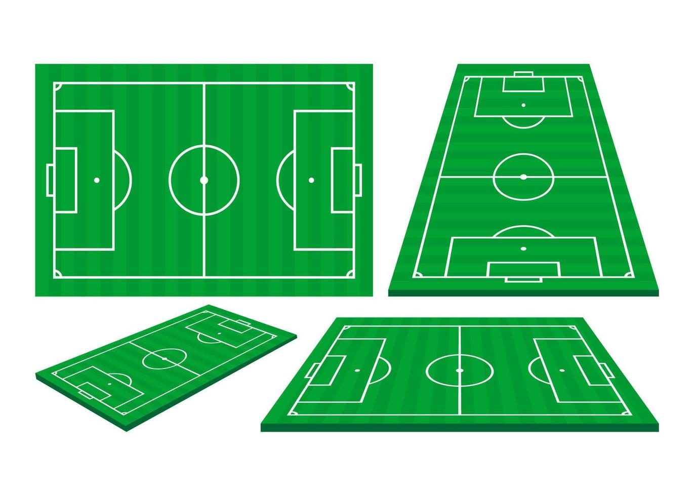 ilustración de campo y estadio de fútbol vector