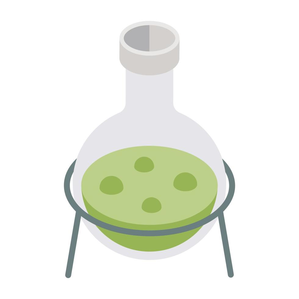 An editable design icon of chemical flask vector