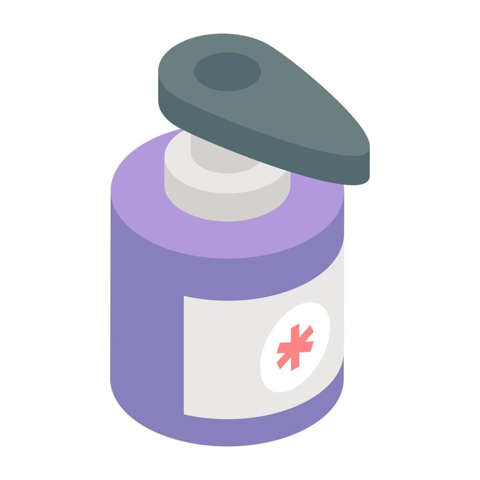 Isometric design icon of hand sanitizer vector