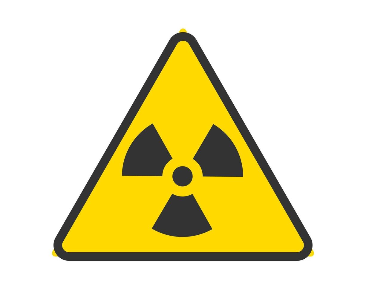 Radiation icon vector. Warning radioactive sign danger symbol. vector
