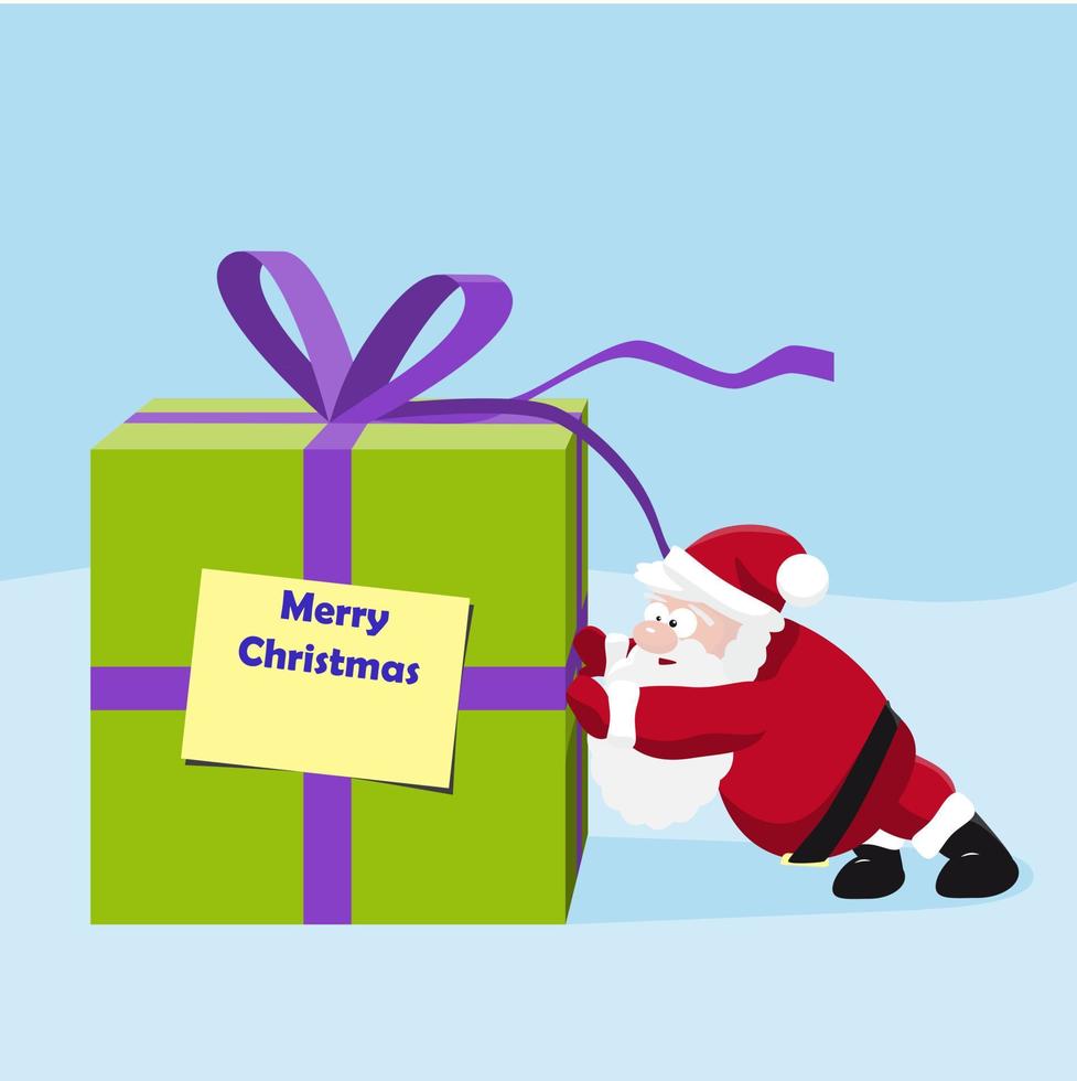 Santa move a great gift vector