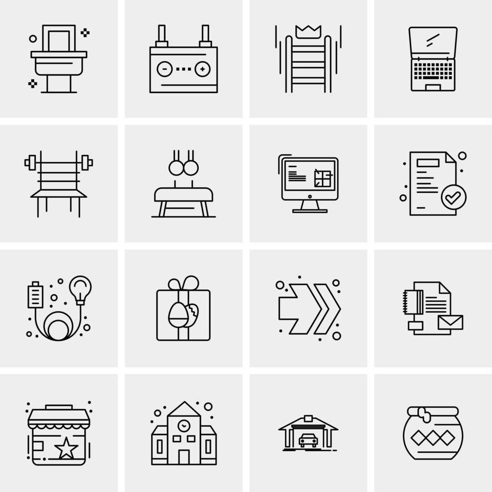 16 Universal Business Icons Vector Creative Icon Illustration to use in web and Mobile Related project