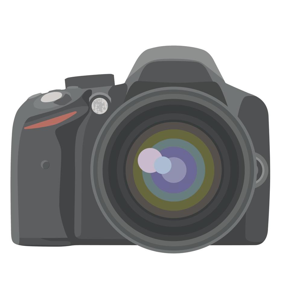 SLR photo camera vector