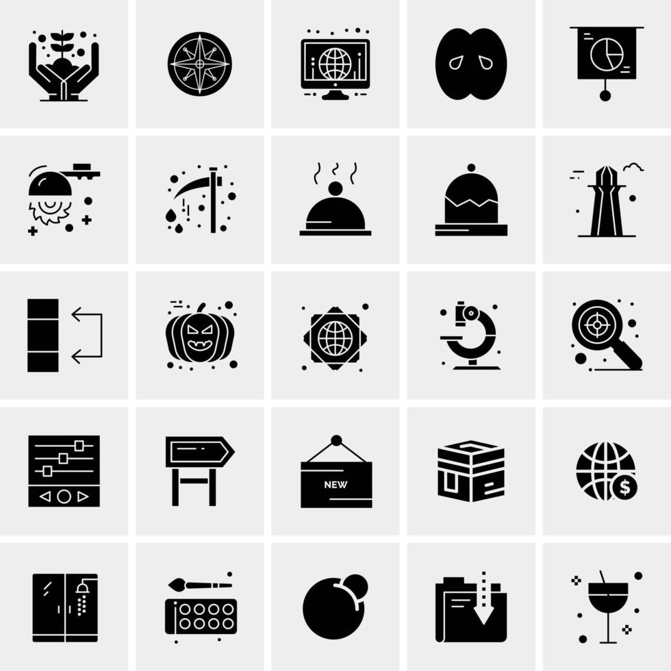 25 iconos de negocios universales vector ilustración de icono creativo para usar en proyectos relacionados con la web y dispositivos móviles