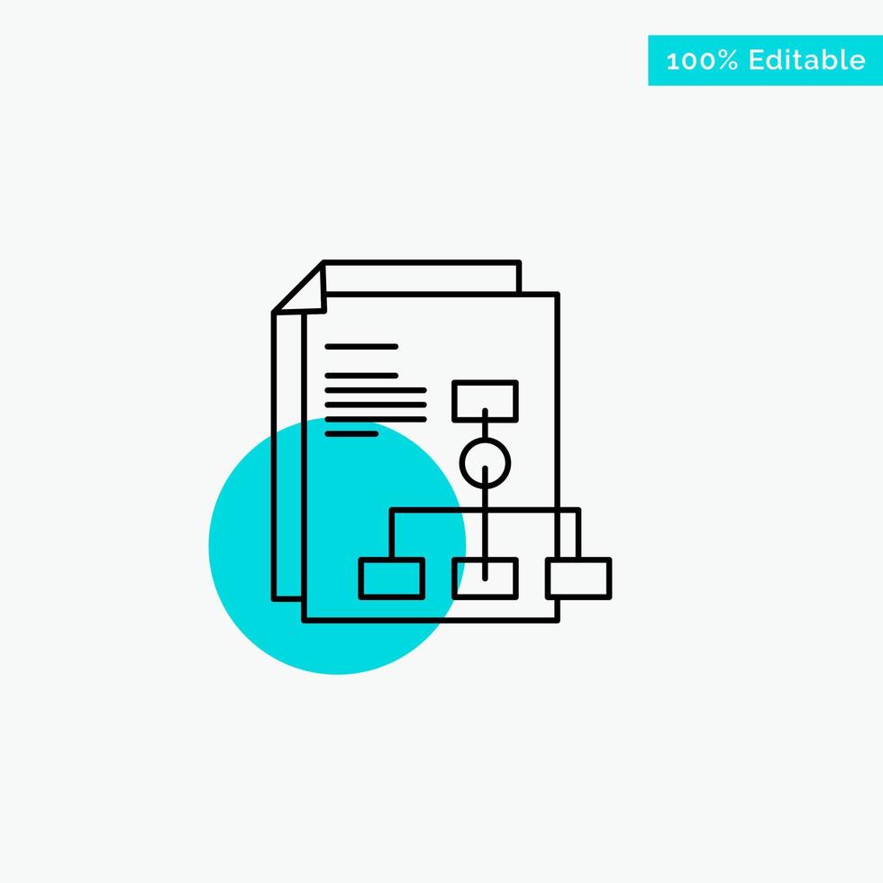 Presentation Graph Invoice Report turquoise highlight circle point Vector icon