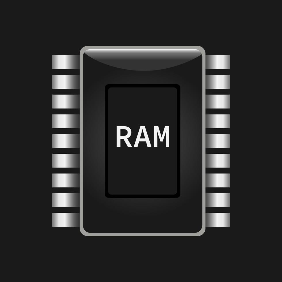 icono de chip de memoria vector