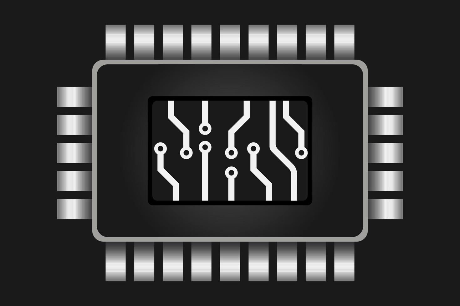 icono de placa de circuito electrónico vector