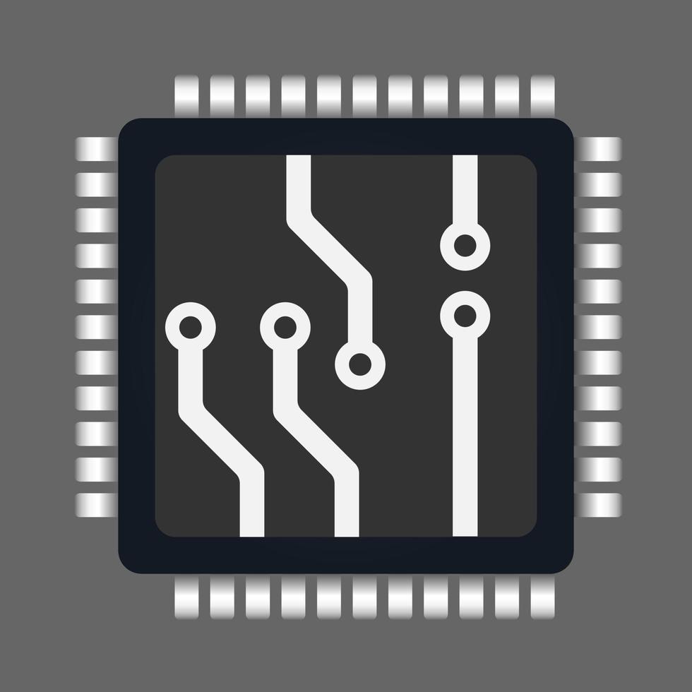 electronic circuit board icon vector