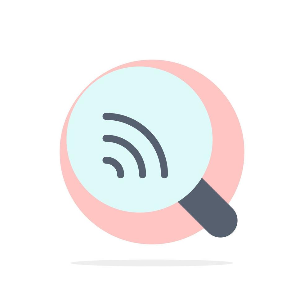 Search Research Wifi Signal Abstract Circle Background Flat color Icon vector