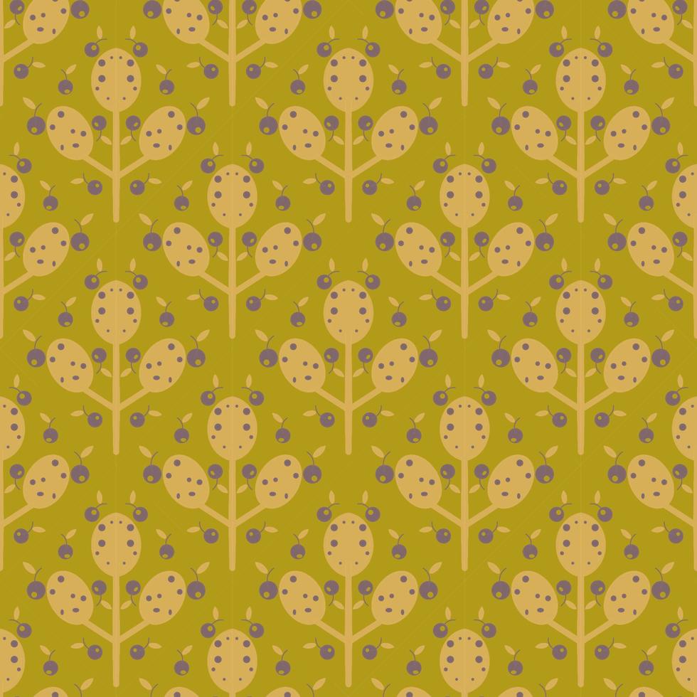 Seamless background with cherry. vector