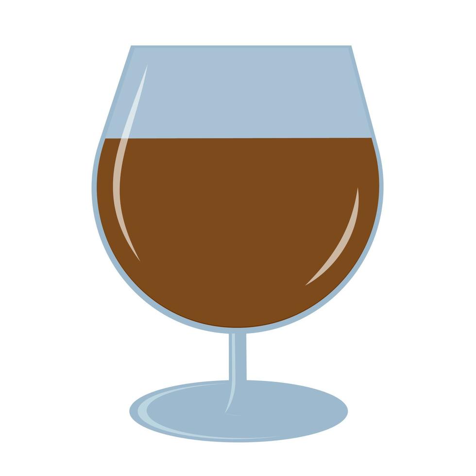 glass with cognac vector