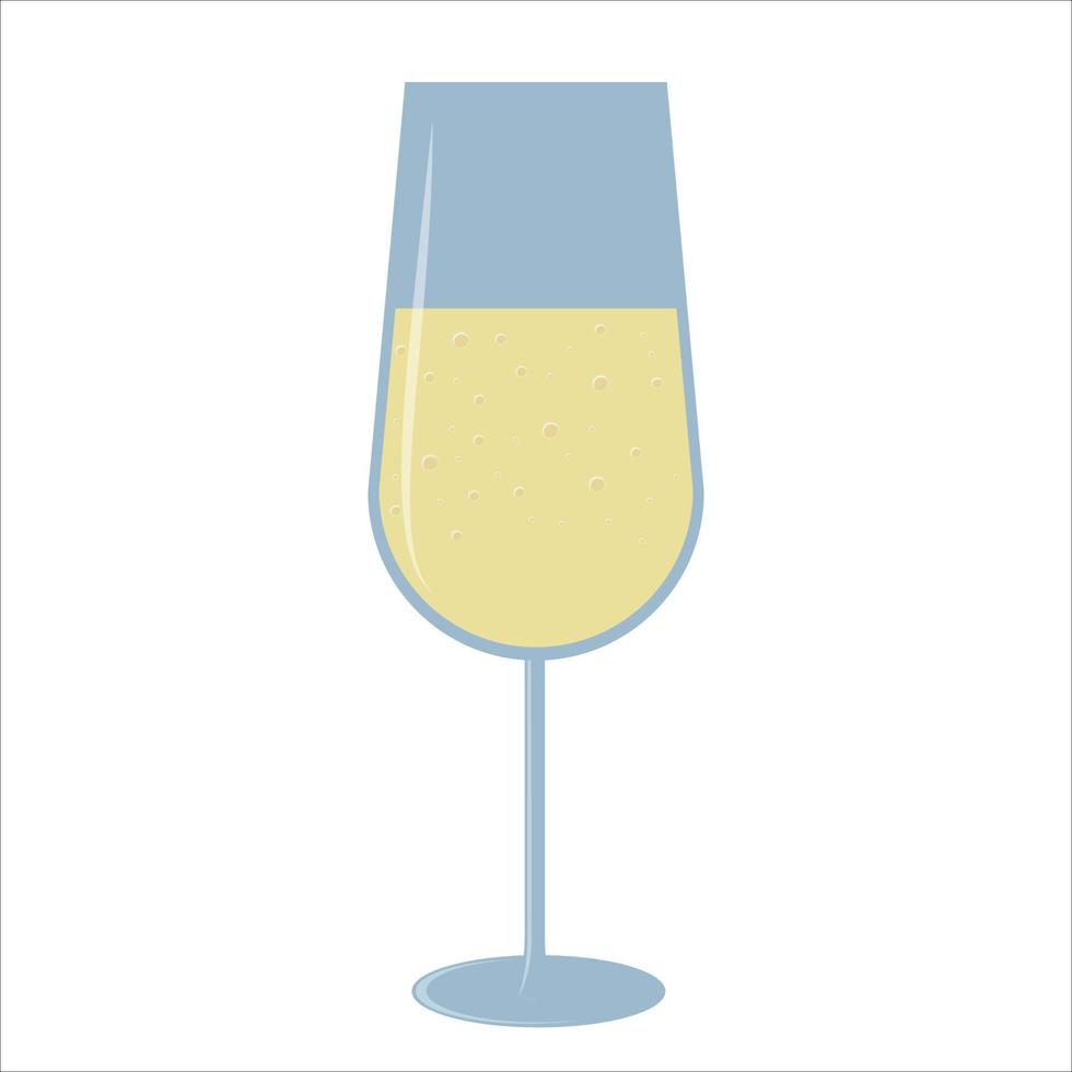 glass of champagne vector