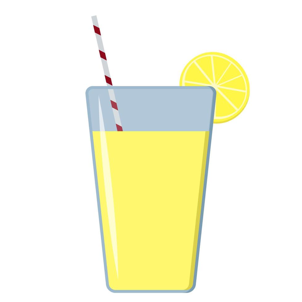 un vaso de jugo de naranja vector