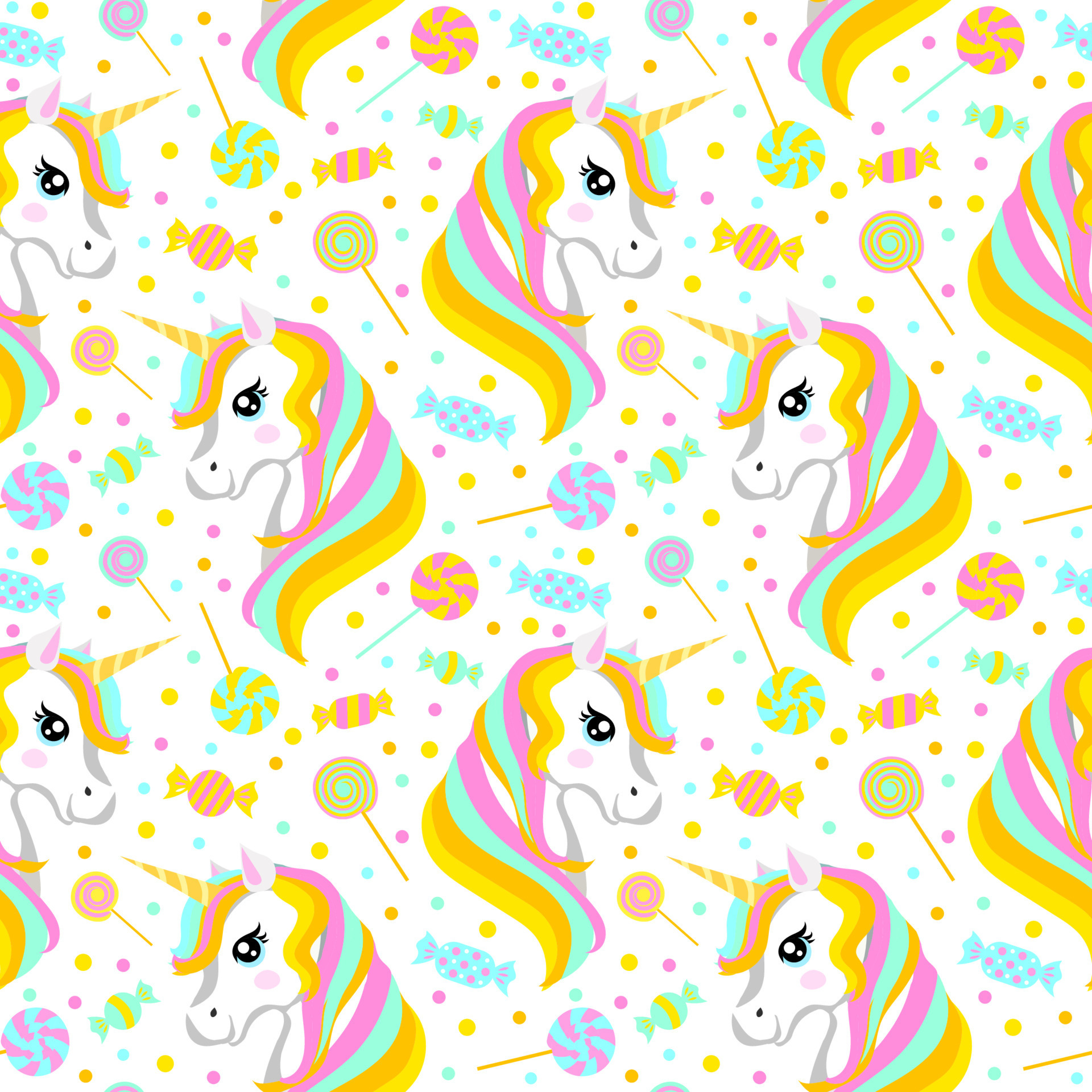 Cute wallpaper with rainbow unicorn and candy. seamless pattern. Vector illustration 14439128 Vector Art at Vecteezy Cute wallpaper with rainbow unicorn and candy. seamless pattern. Vector illustration 14439128 Vector Art at Vecteezy