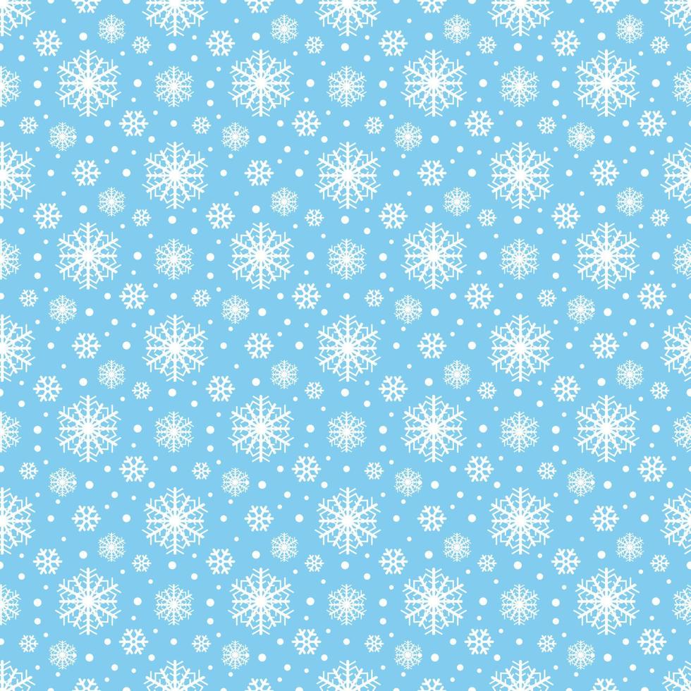 Snowflakes seamless winter pattern, christmas background. vector illustration.