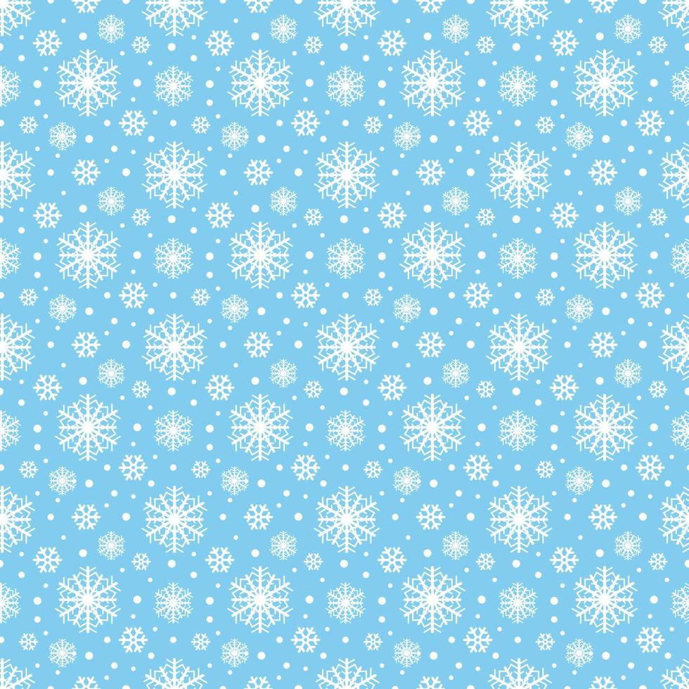 Snowflakes seamless winter pattern, christmas background. vector illustration.