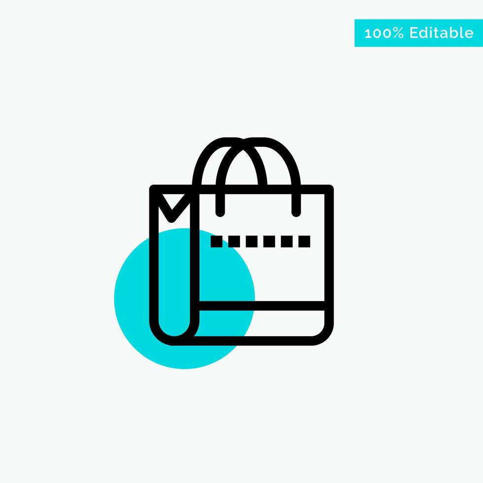 Bag Handbag Shopping Shop turquoise highlight circle point Vector icon