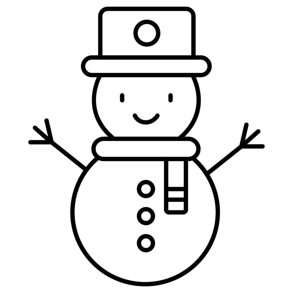 muñeco de nieve que puede modificar o editar fácilmente vector