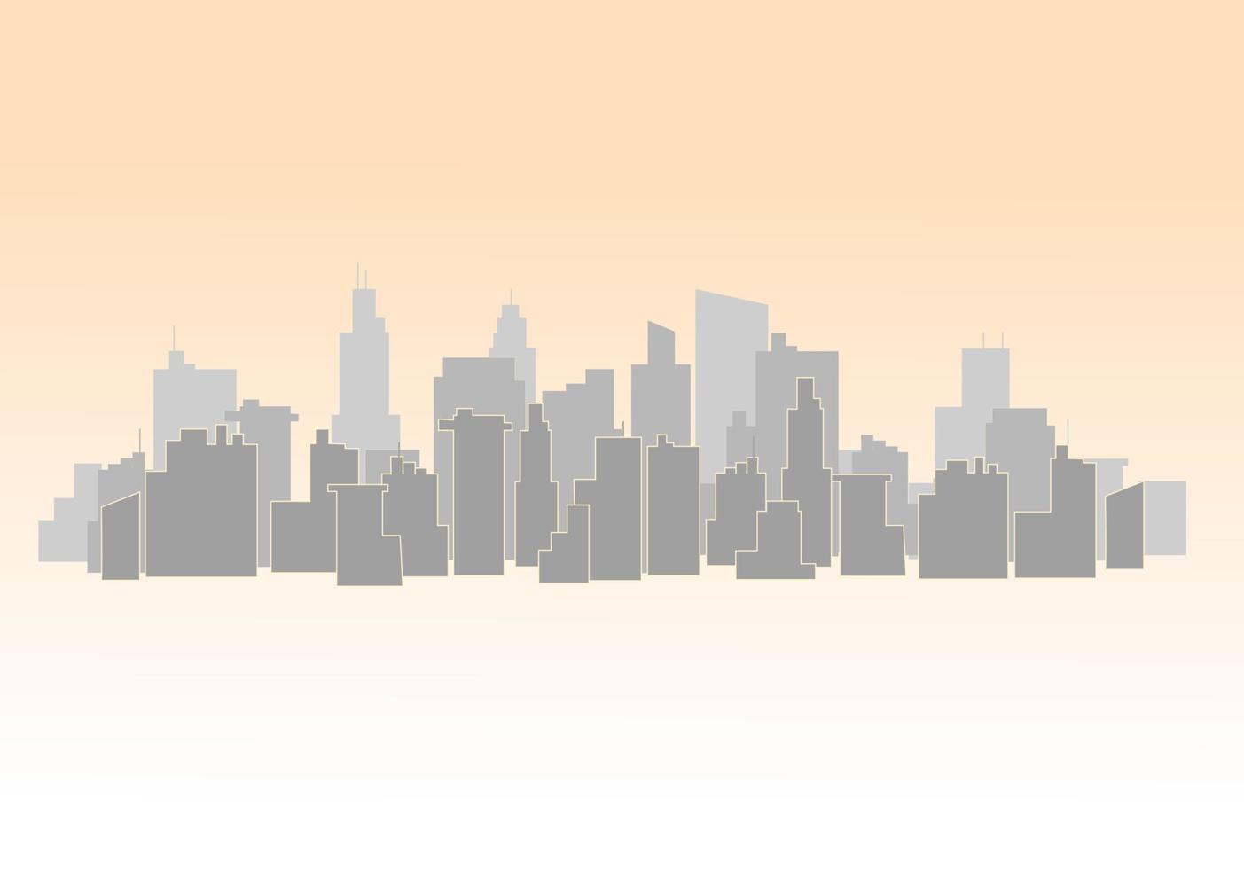 fondo del paisaje urbano. el fondo es una silueta de la ciudad para un sitio web o banner. concepto para un sitio web de alquiler de coches para todo el mundo.ilustración vectorial vector