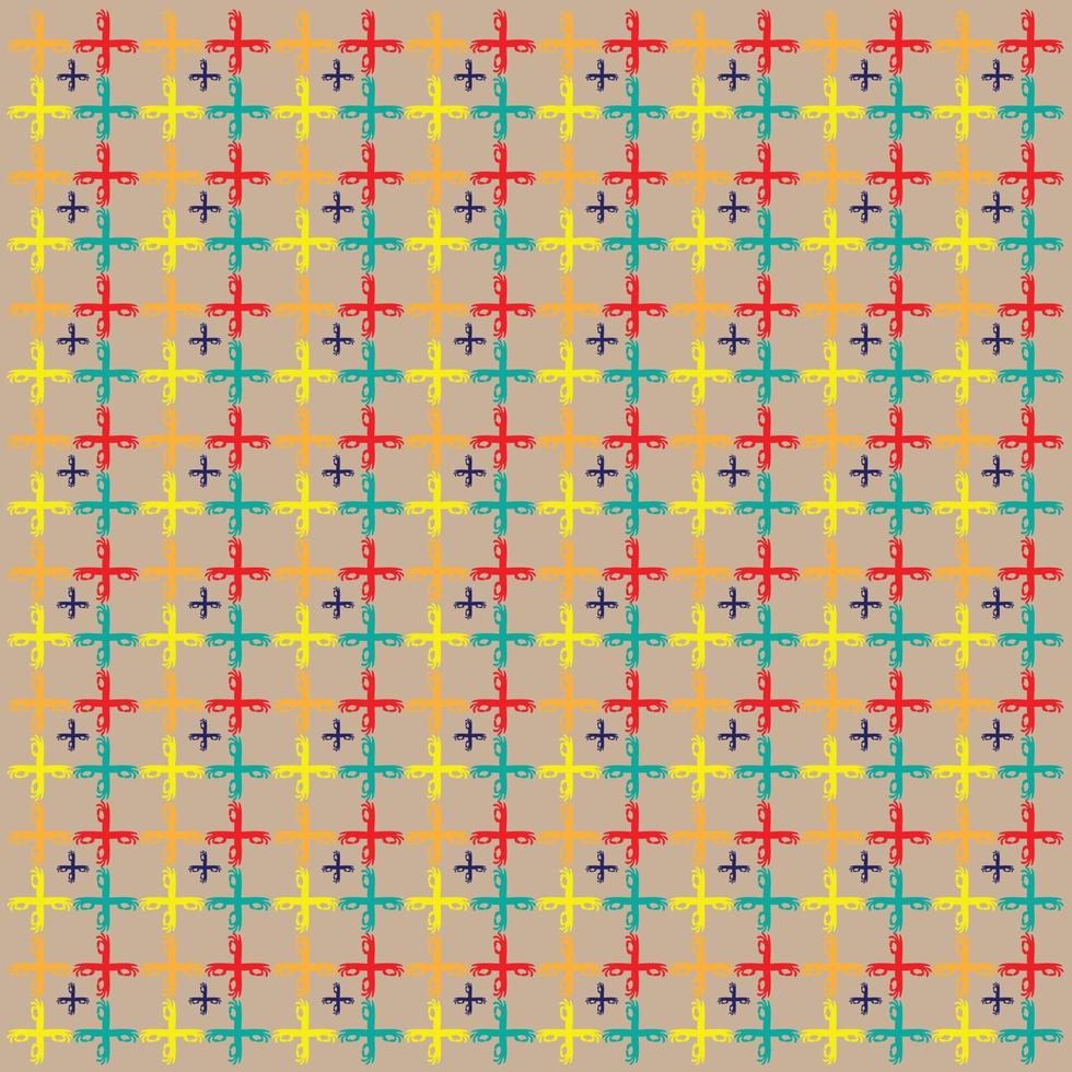 seamless pattern Four Ok Hand Sign Cartoon Card Combined Logos. hand drawn. vector