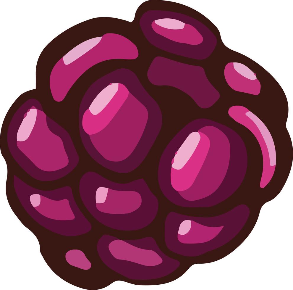 Berry purple blackberry. vector illustration Cartoon style.