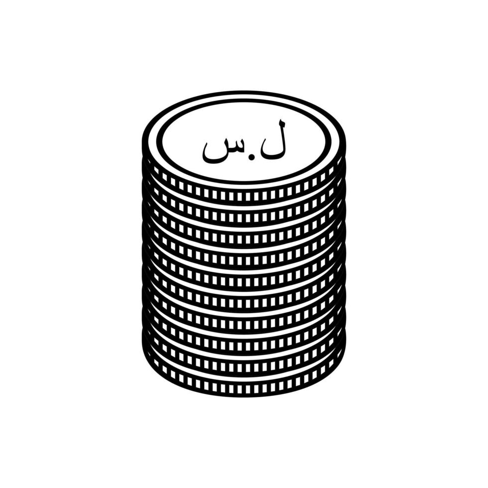 Syria Currency Icon Symbol. Syrian Pound, SYP Sign. Vector Illustration