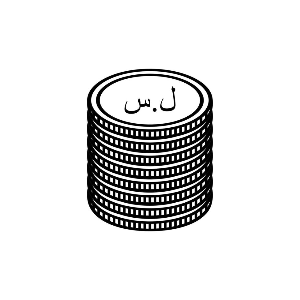 Syria Currency Icon Symbol. Syrian Pound, SYP Sign. Vector Illustration