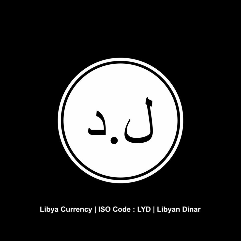 Libya Currency Icon Symbol, Libyan Dinar, LYD Sign. Vector Illustration