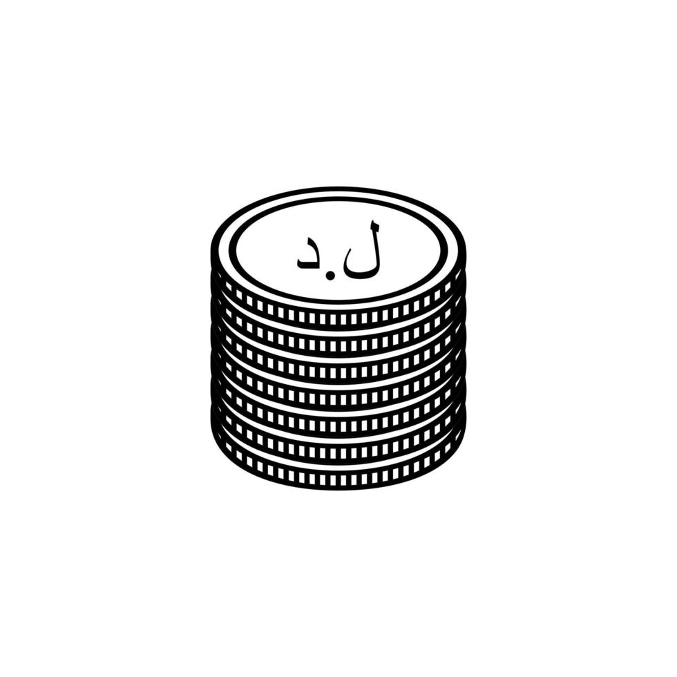 Libya Currency Icon Symbol, Libyan Dinar, LYD Sign. Vector Illustration
