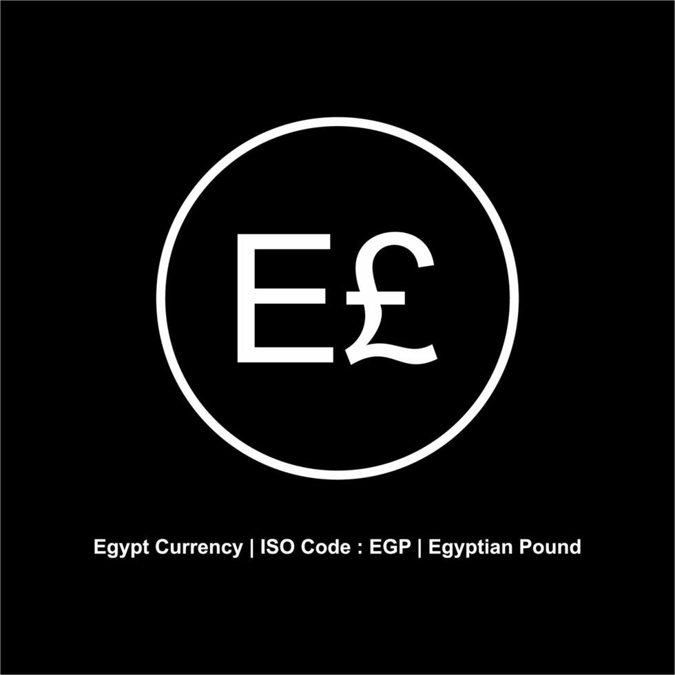 Egypt Currency Icon Symbol, Egyptian Pound, EGP Sign. Vector Illustration