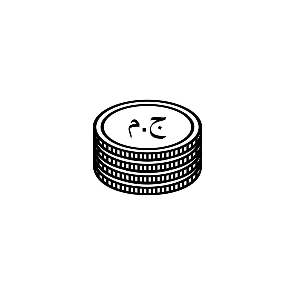 Arabic Egypt Currency Icon Symbol, Egyptian Pound, EGP Sign. Vector Illustration