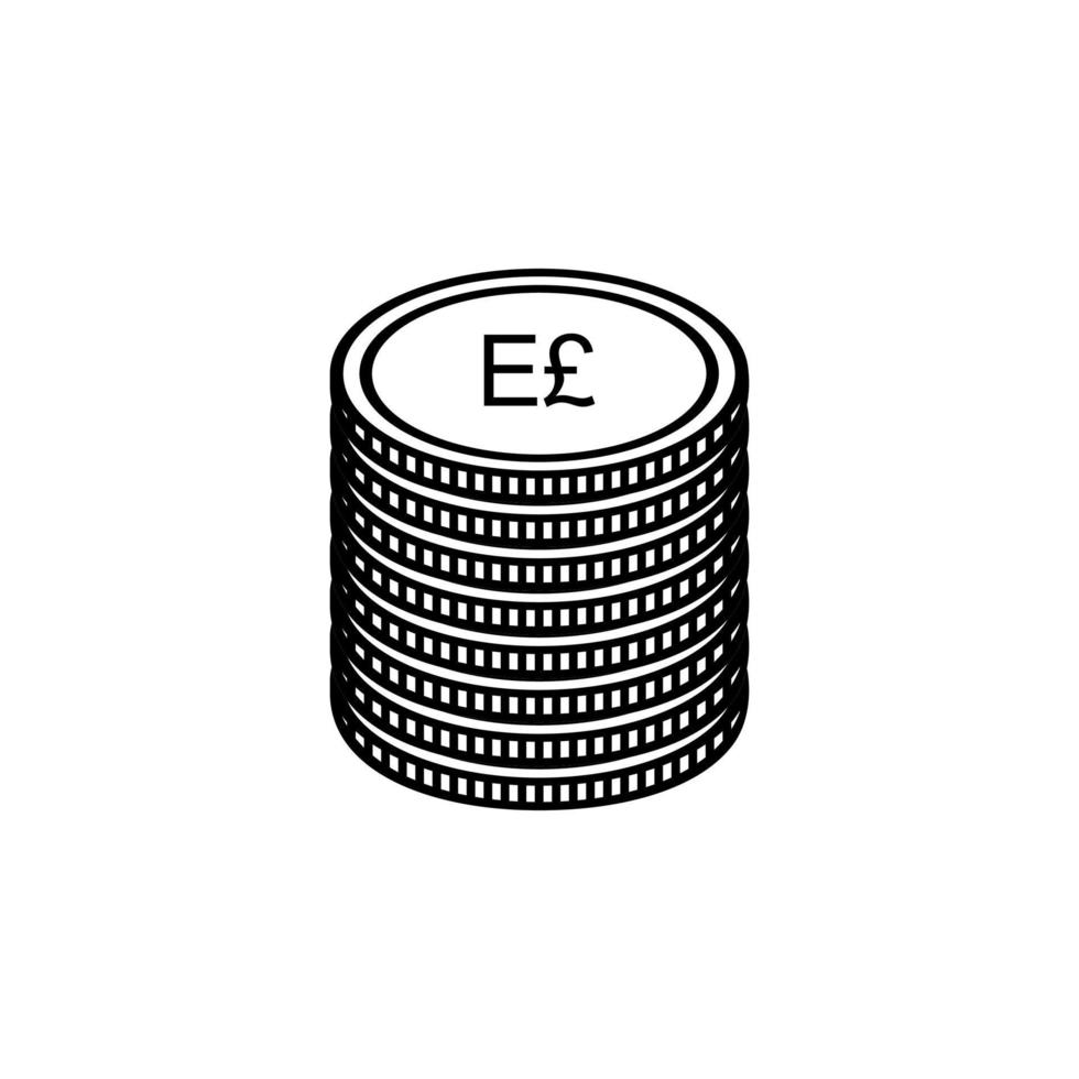 Egypt Currency Icon Symbol, Egyptian Pound, EGP. Sign Vector Illustration