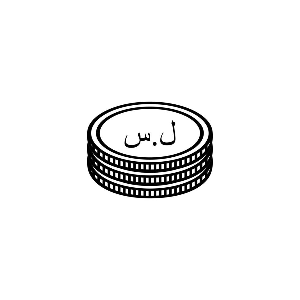 Syria Currency Icon Symbol. Syrian Pound, SYP Sign. Vector Illustration