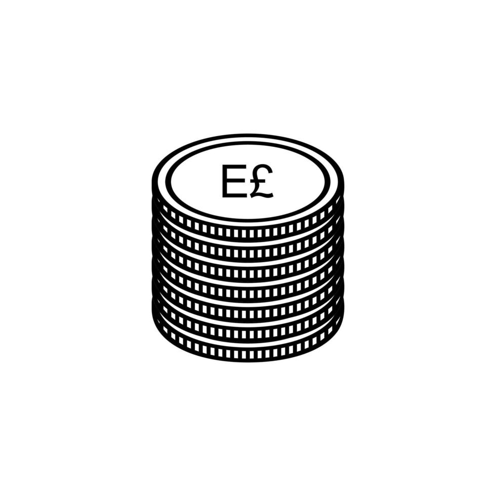 Egypt Currency Icon Symbol, Egyptian Pound, EGP. Sign Vector Illustration